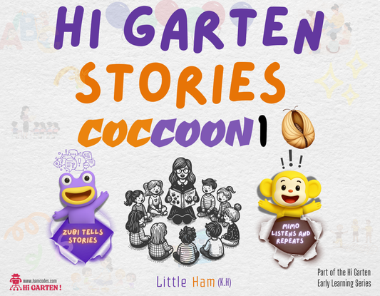 Hi Garten Stories – Cocoon 1: Phonics Story Pack + Flashcards (Short & Long Vowels, Digraphs, and Patterns) By Little Ham | Published by Hamcodes (K.H)