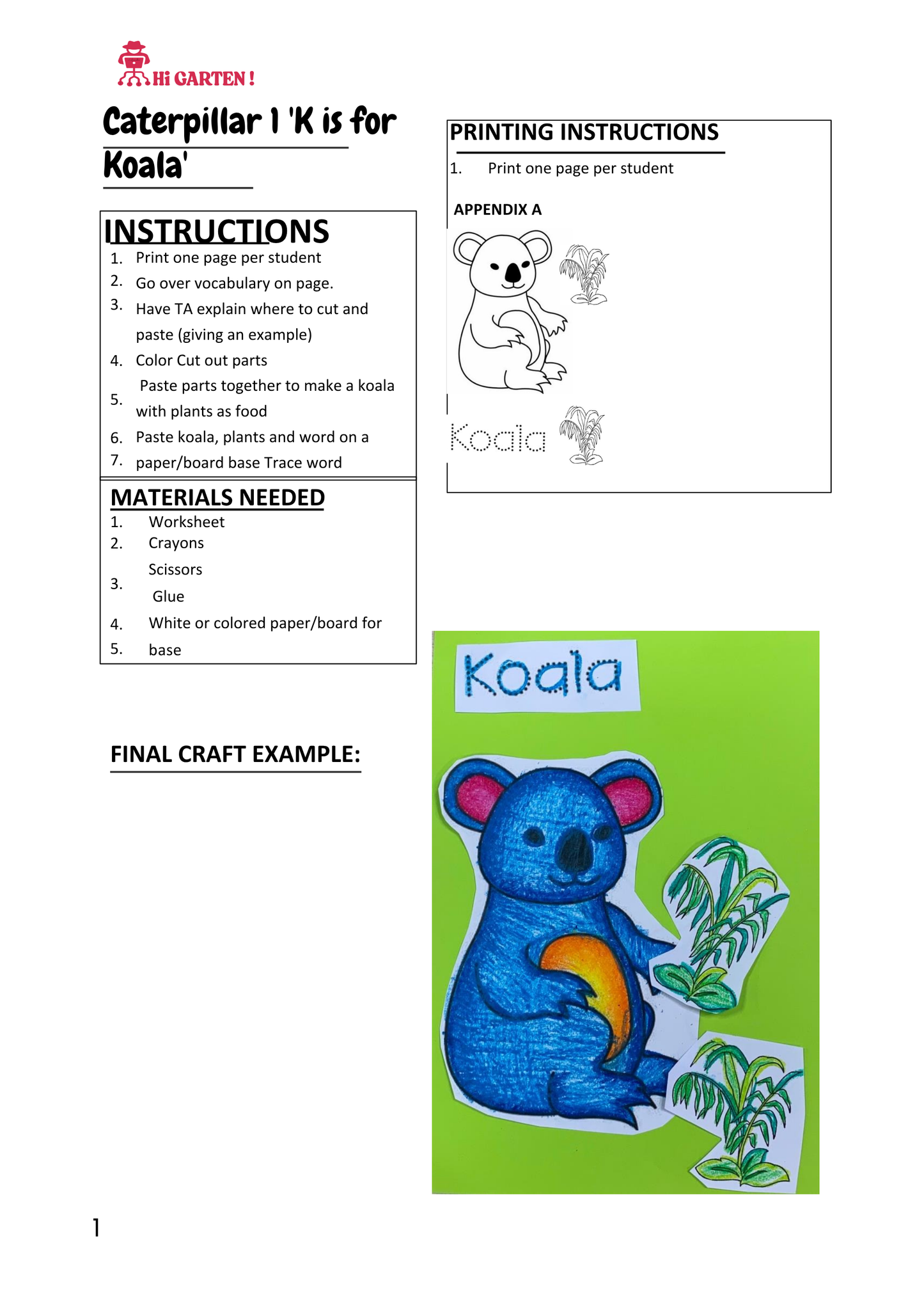 Free Download printable 18 CP18 JKL KOALA CRAFT.pdf – Hi Garten from Hamcodes