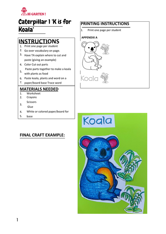Free Download printable 18 CP18 JKL KOALA CRAFT.pdf – Hi Garten from Hamcodes