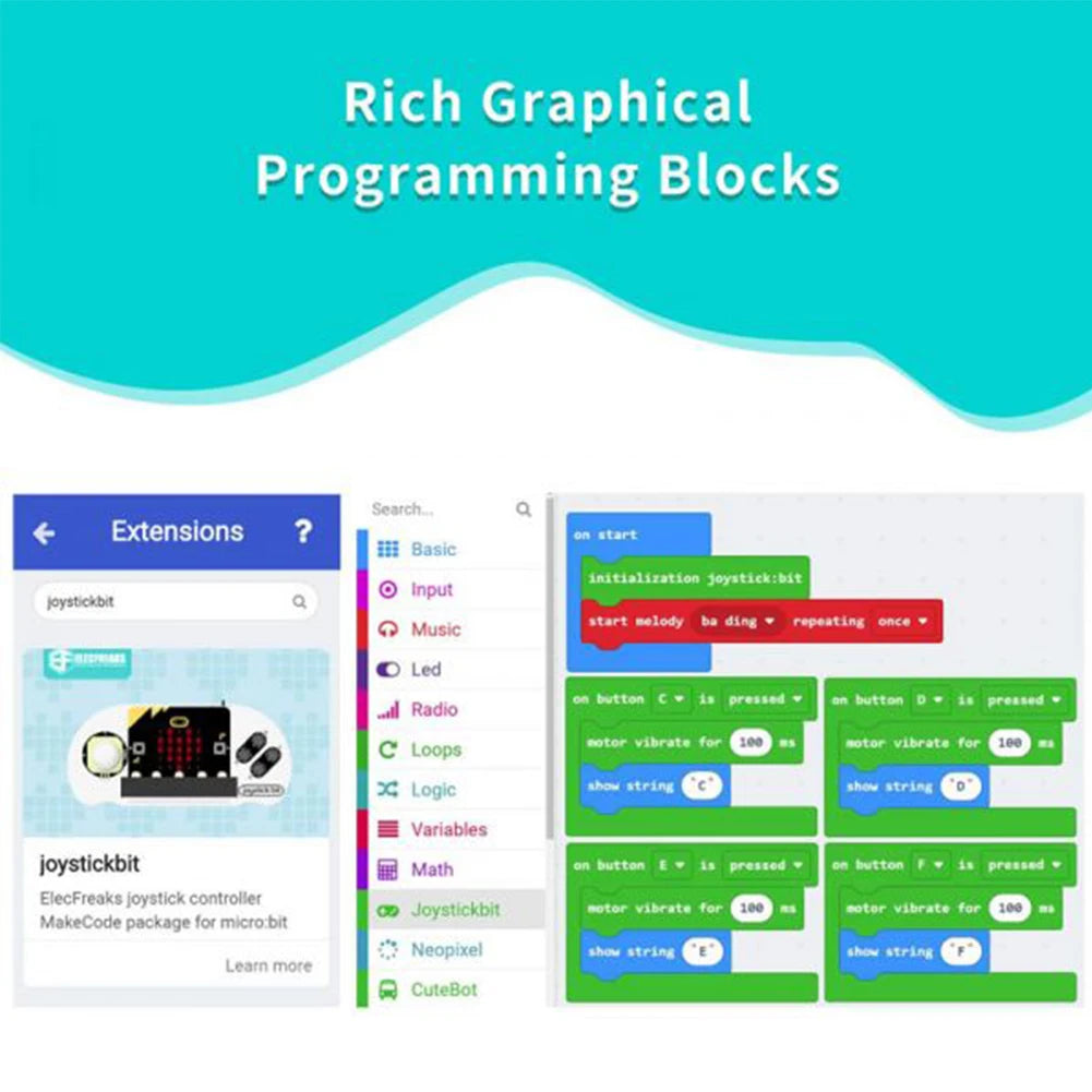 ELECFREAKS Micro:bit Joystick:bit V2 – STEM Gaming & Coding Controller Kit