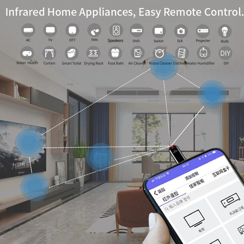 Portable IR blaster for hacking TVs, ACs & smart home devices