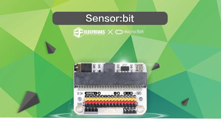 ELECFREAKS Micro:bit Sensor:bit – IO Expansion Board for Kids & Teens Coding.IIC, Buzzer & Audio Jack.