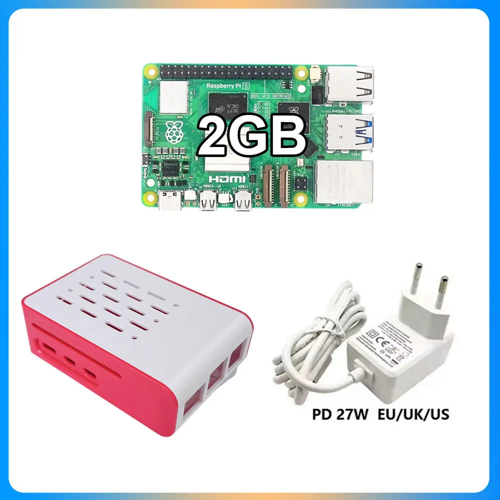 Raspberry Pi 5 Kit – 8GB/4GB/2GB RAM with PCIe M.2 NVMe SSD, 27W Power, Case & Accessories