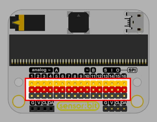 ELECFREAKS Micro:bit Sensor:bit – IO Expansion Board for Kids & Teens Coding.IIC, Buzzer & Audio Jack.