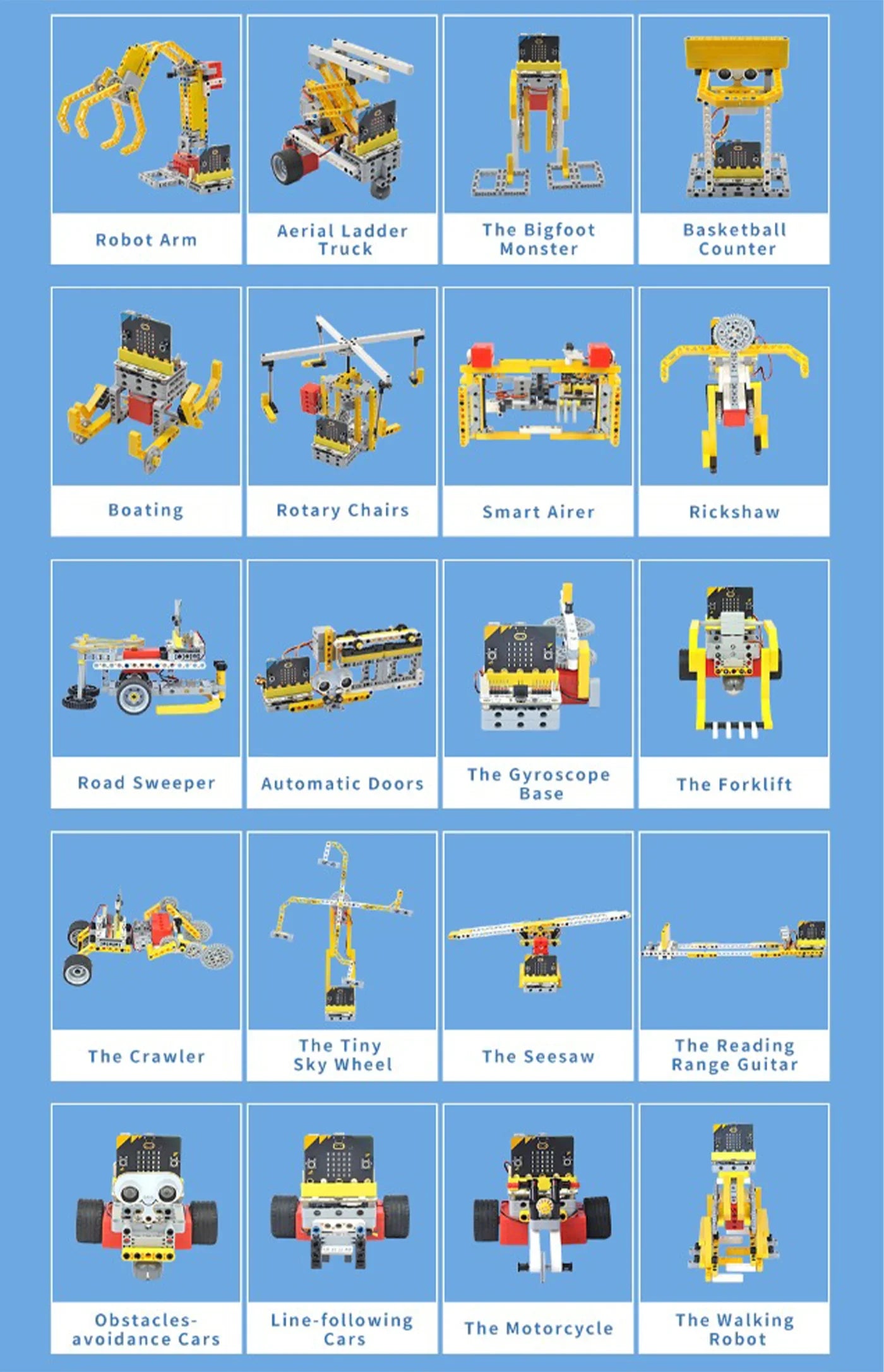 ELECFREAKS Micro:bit 32-in-1 STEM Coding Kit with Wukong Expansion. A Board for Puzzle Building Blocks Microbit Kids/Teens Fun Coding Robot project.