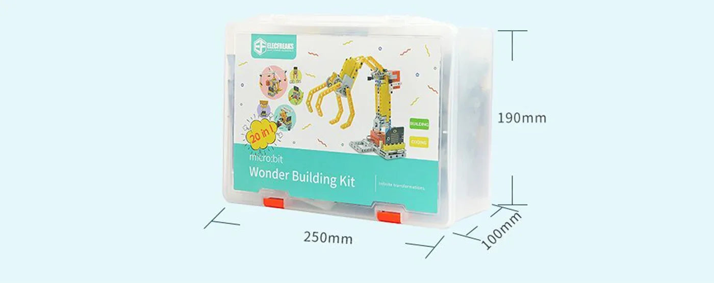 ELECFREAKS Micro:bit 32-in-1 STEM Coding Kit with Wukong Expansion. A Board for Puzzle Building Blocks Microbit Kids/Teens Fun Coding Robot project.