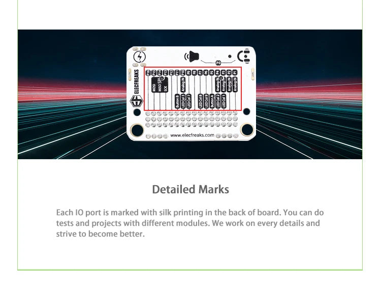 ELECFREAKS Micro:bit Sensor:bit – IO Expansion Board for Kids & Teens Coding.IIC, Buzzer & Audio Jack.