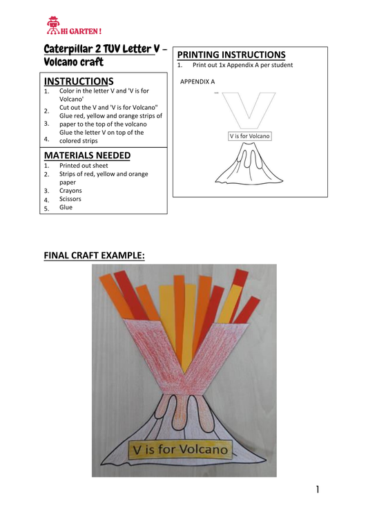 Free Download printable 36 CP36 TUV VOLCANO CRAFT.pdf – Hi Garten from Hamcodes