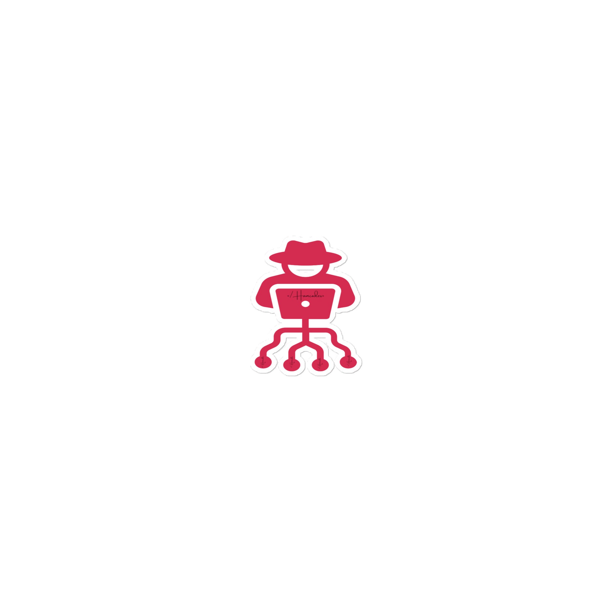 hamcodes kiss-cut-stickers-white