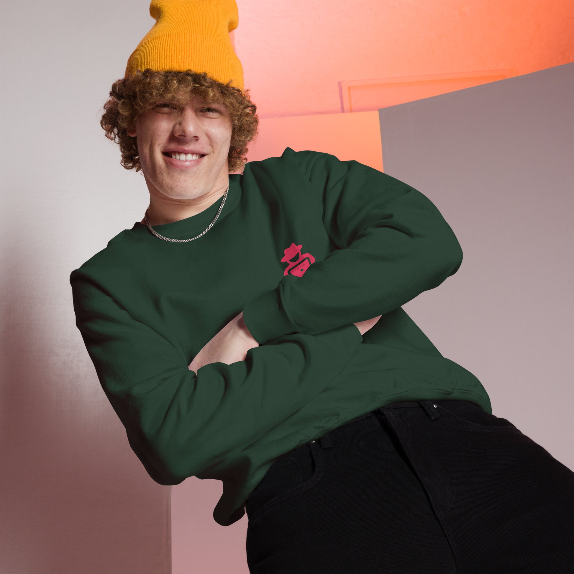 hamcodes unisex-crew-neck-sweatshirt-forest-green