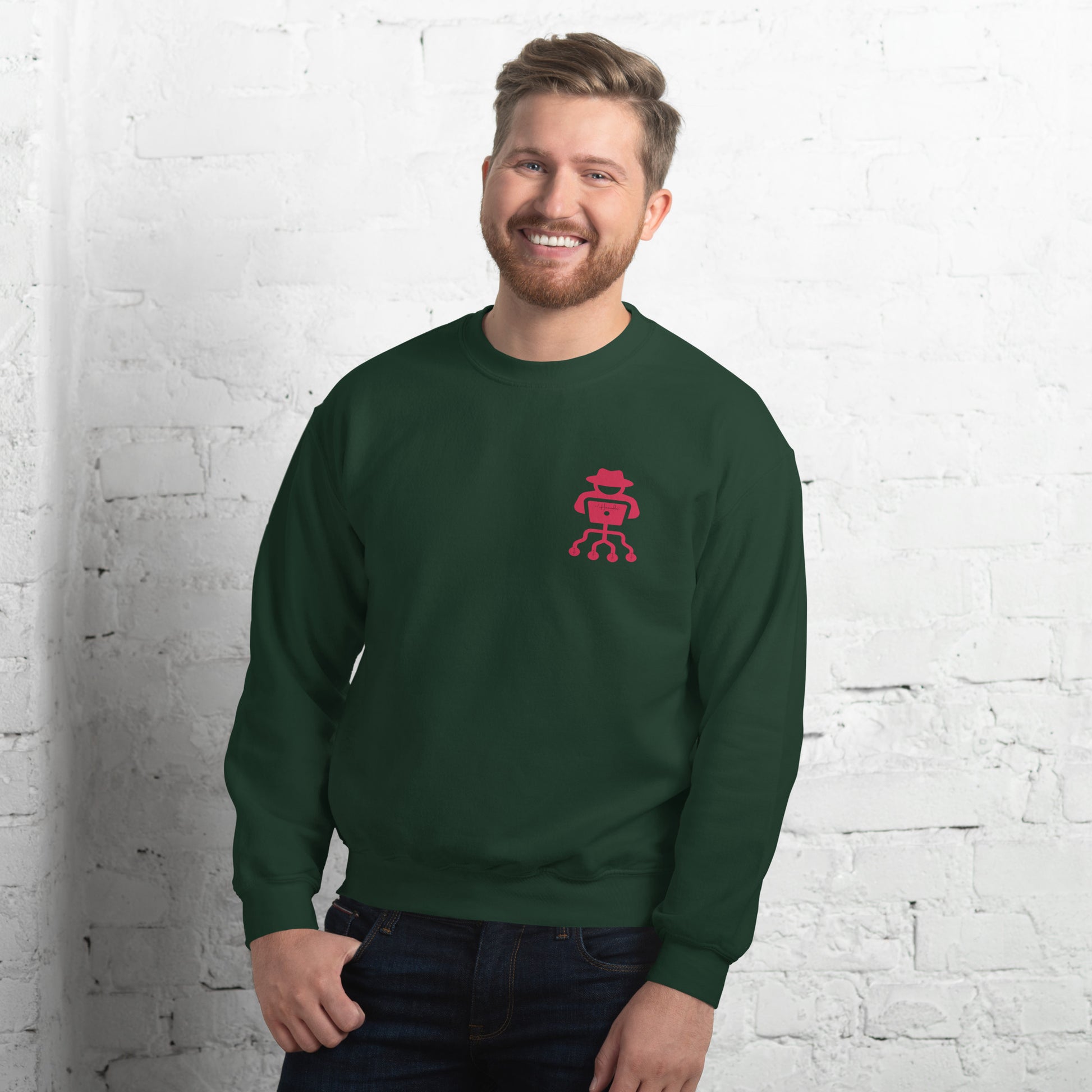 hamcodes unisex-crew-neck-sweatshirt-forest-green