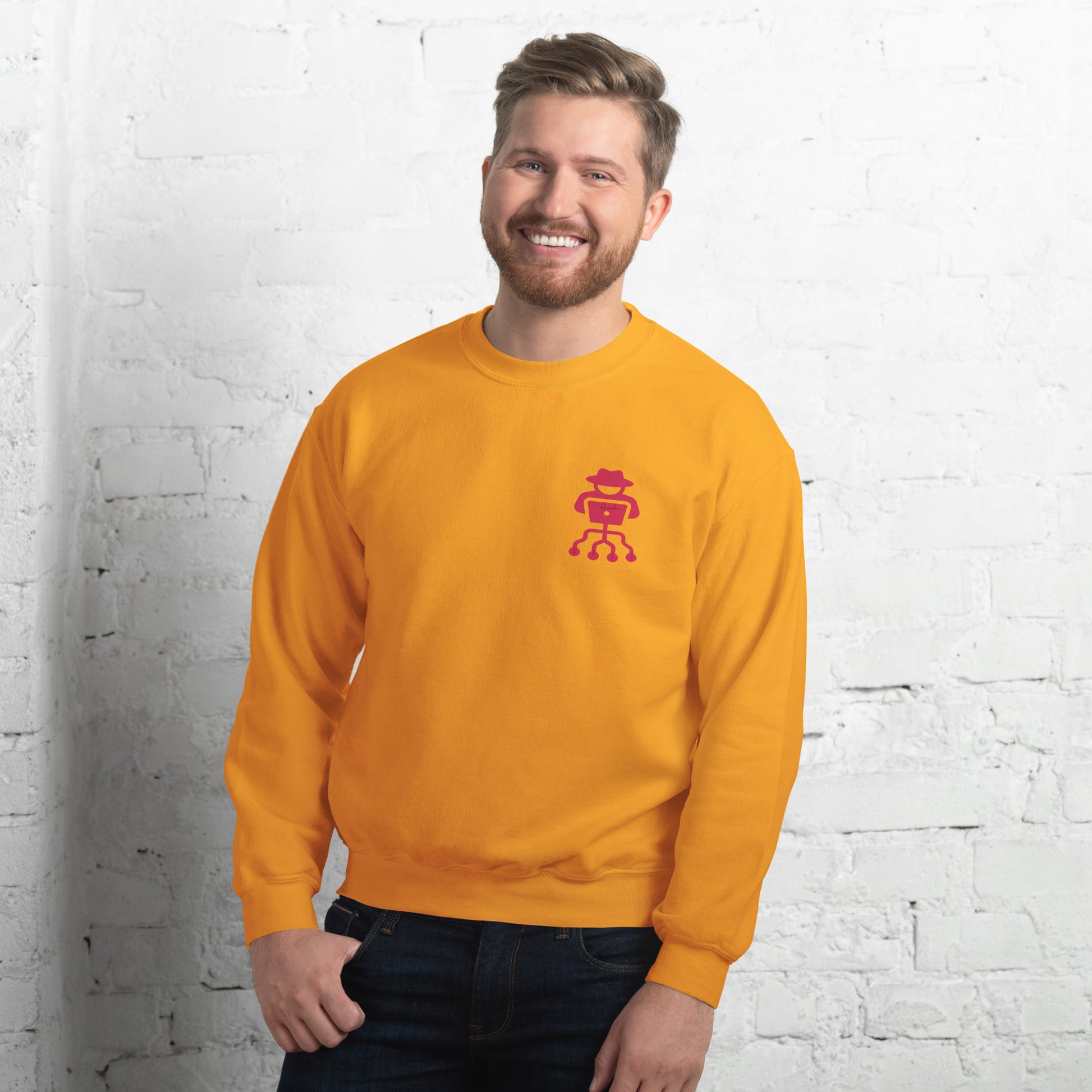 hamcodes unisex-crew-neck-sweatshirt-gold