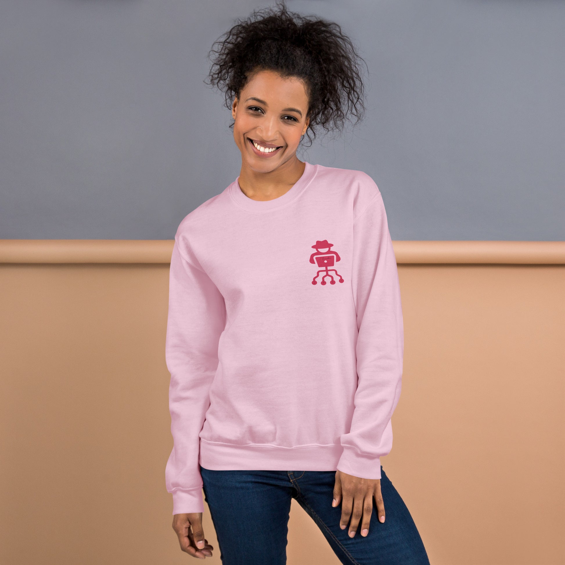 hamcodes unisex-crew-neck-sweatshirt-light-pink