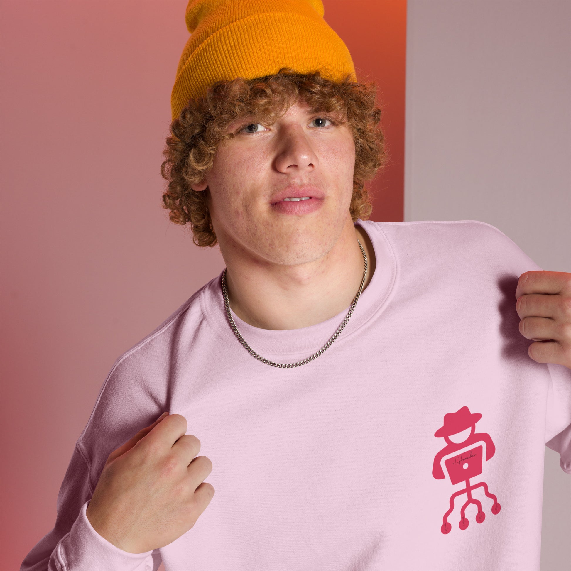 hamcodes unisex-crew-neck-sweatshirt-light-pink