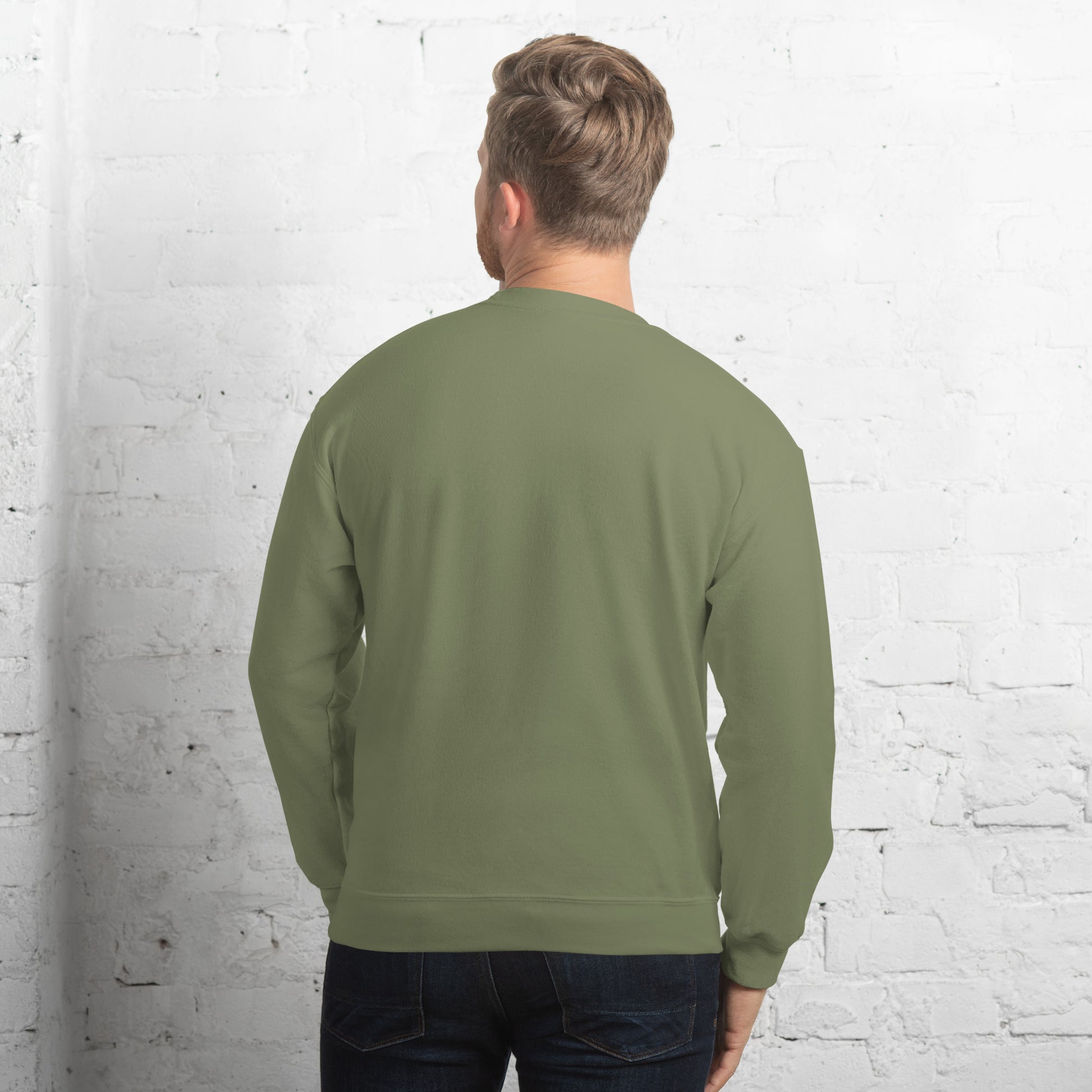 hamcodes unisex-crew-neck-sweatshirt-military-green