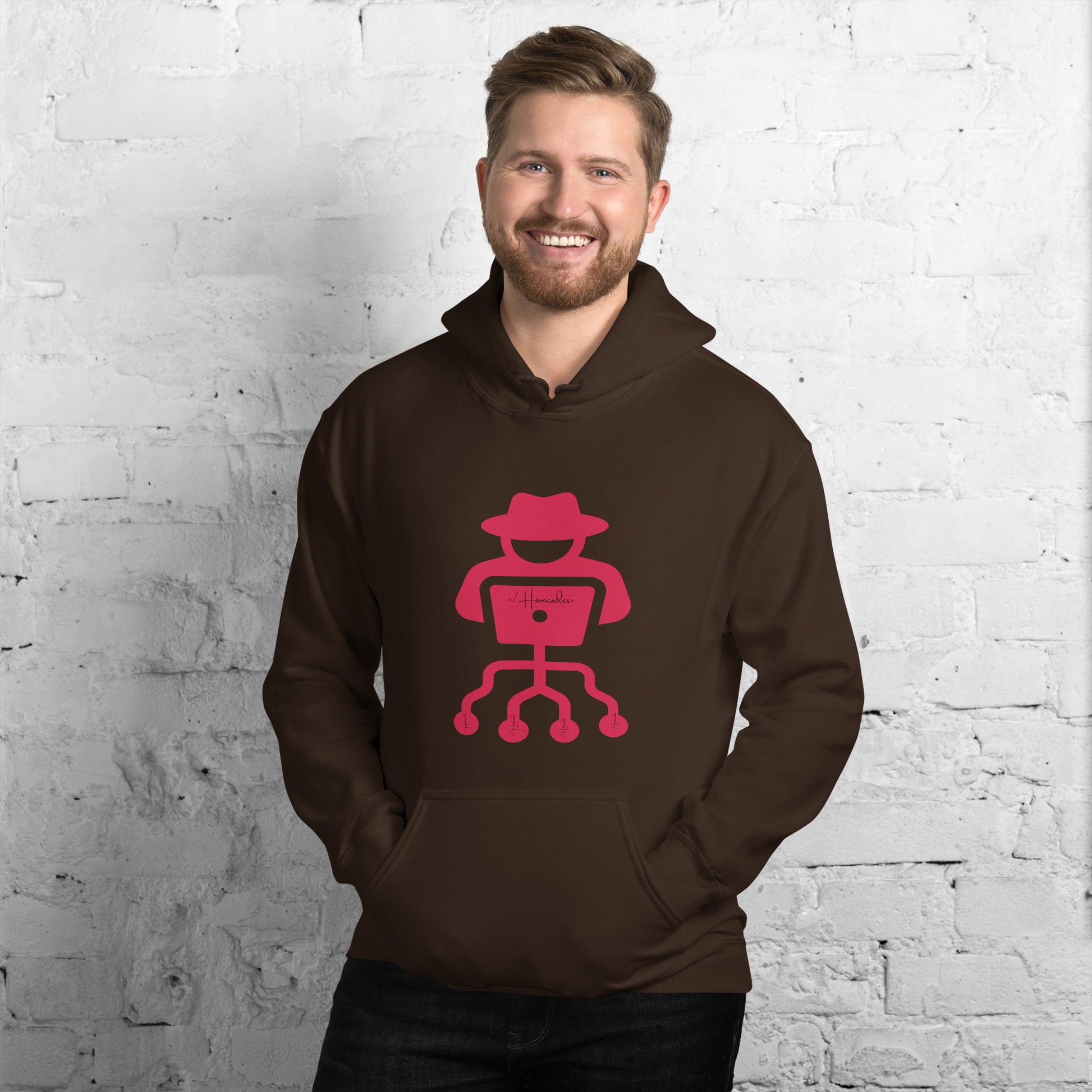 hamcodes unisex-heavy-blend-hoodie-dark-chocolate