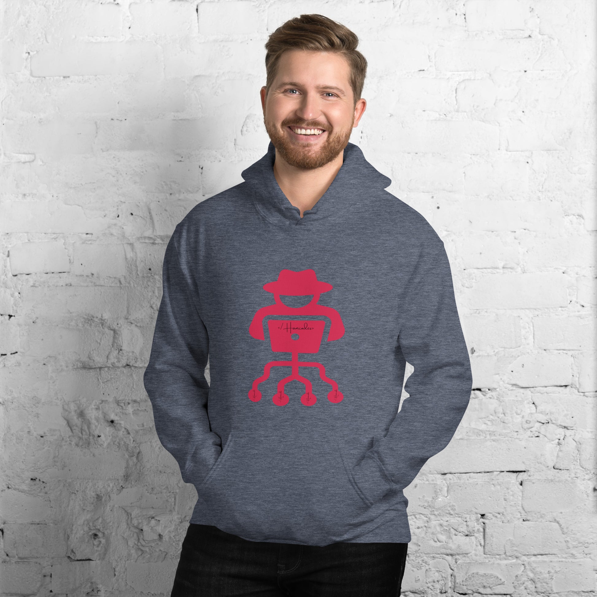 hamcodes unisex-heavy-blend-hoodie-heather-sport-dark-navy